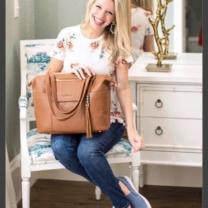 Lily-Jade Leather Bag- Madeline (camel)